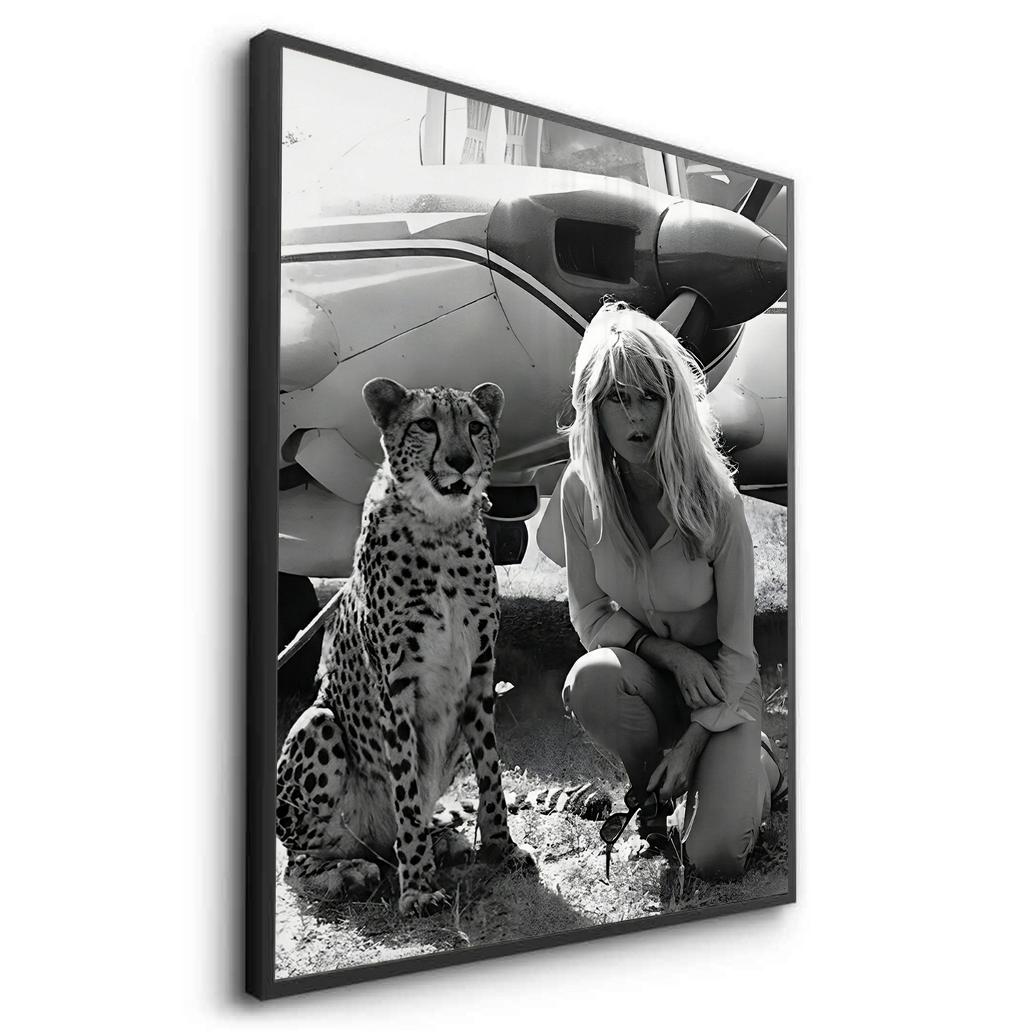2Brigitte Bardot with Cheetah - Fine Art