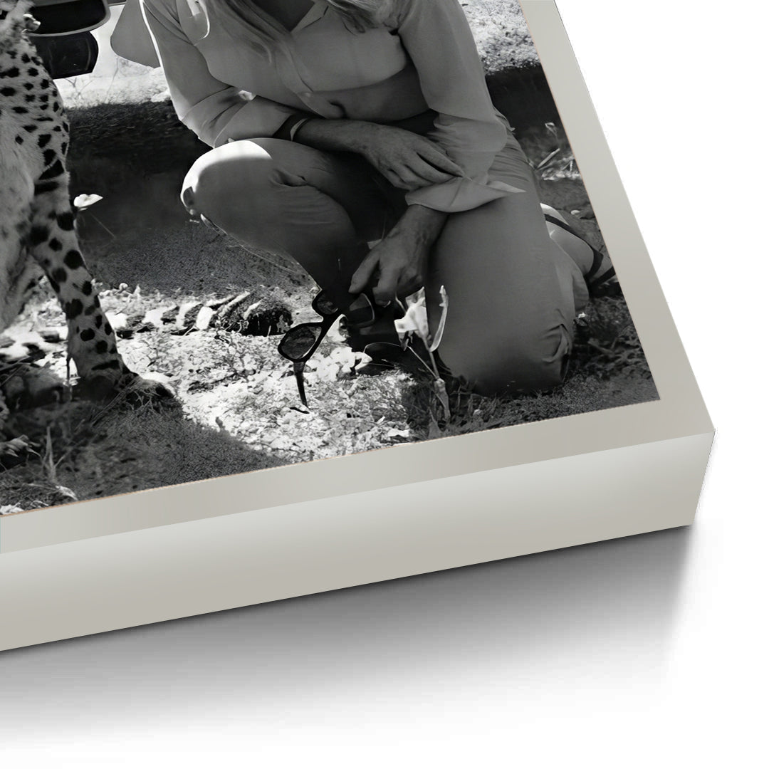2Brigitte Bardot with Cheetah - Fine Art
