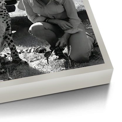 Brigitte Bardot with Cheetah - Fine Art