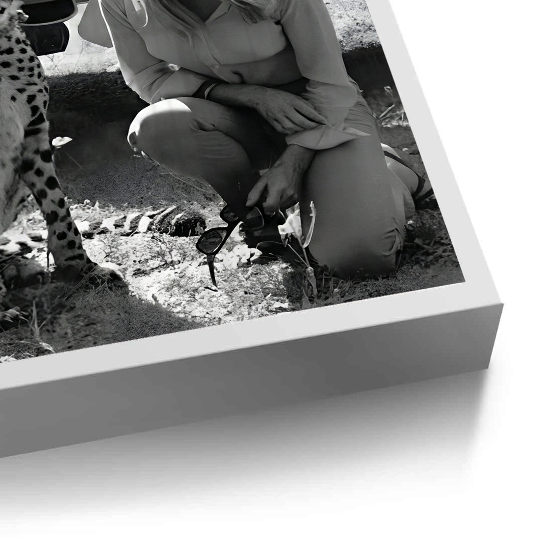2Brigitte Bardot with Cheetah - Fine Art