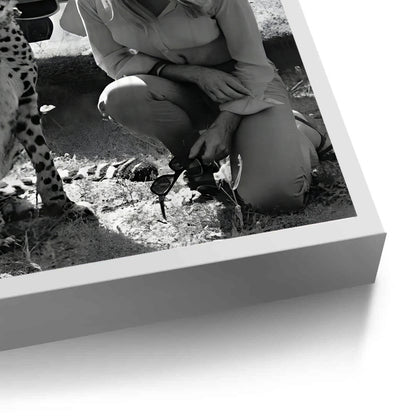 Brigitte Bardot with Cheetah - Fine Art