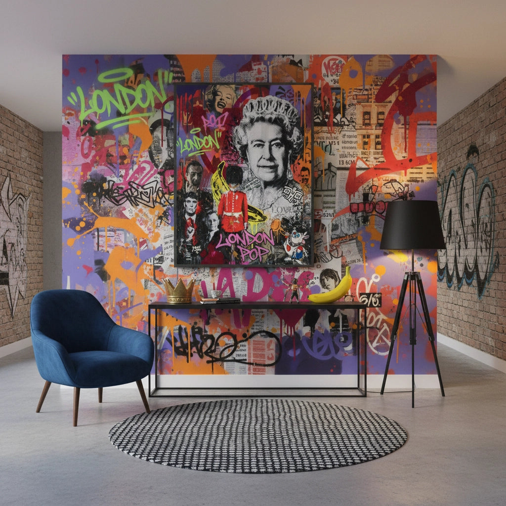 2British Icons Graffiti - Fine Art