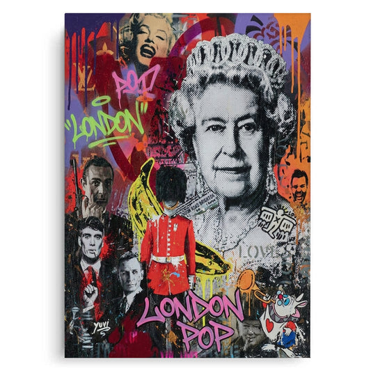 British Icons Graffiti - Canvas