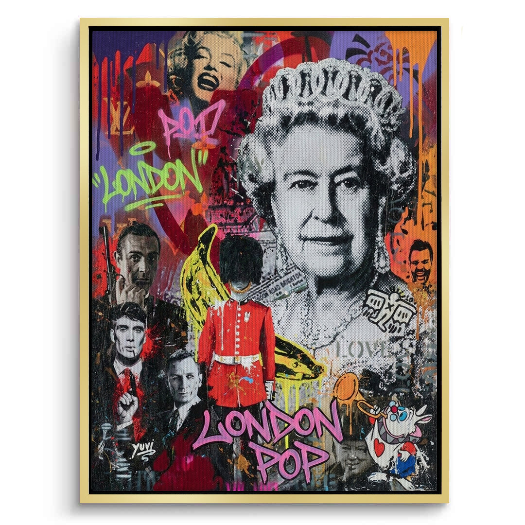 2British Icons Graffiti - Canvas