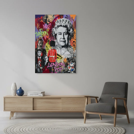 British Icons Graffiti - Canvas