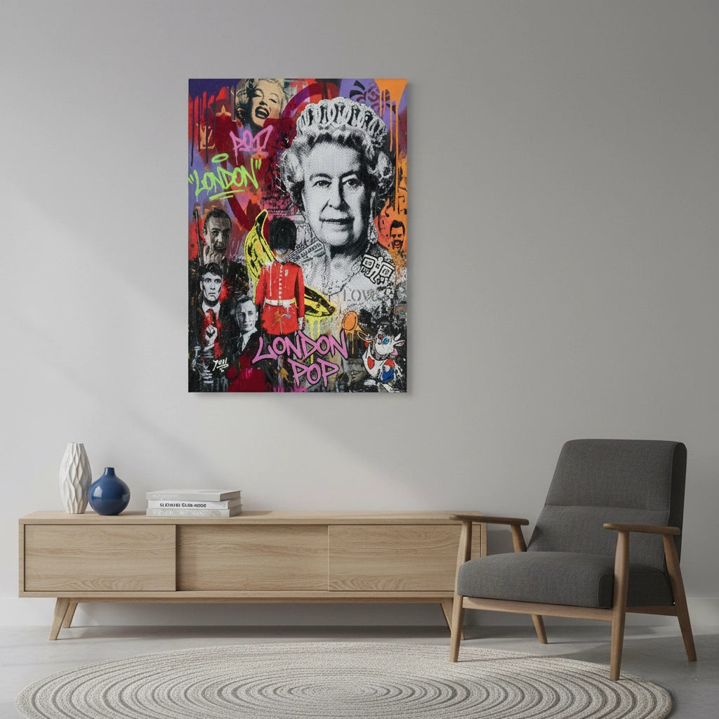 2British Icons Graffiti - Canvas
