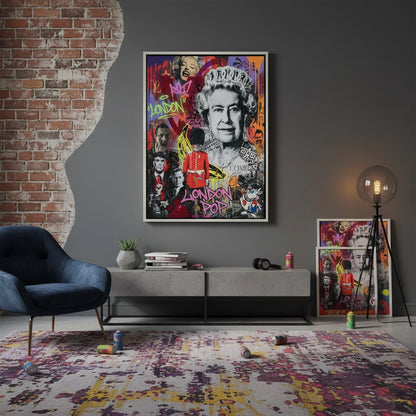 British Icons Graffiti - Canvas