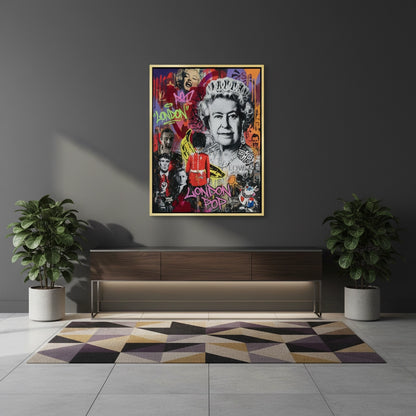British Icons Graffiti - Canvas