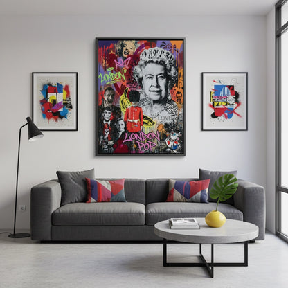British Icons Graffiti - Canvas