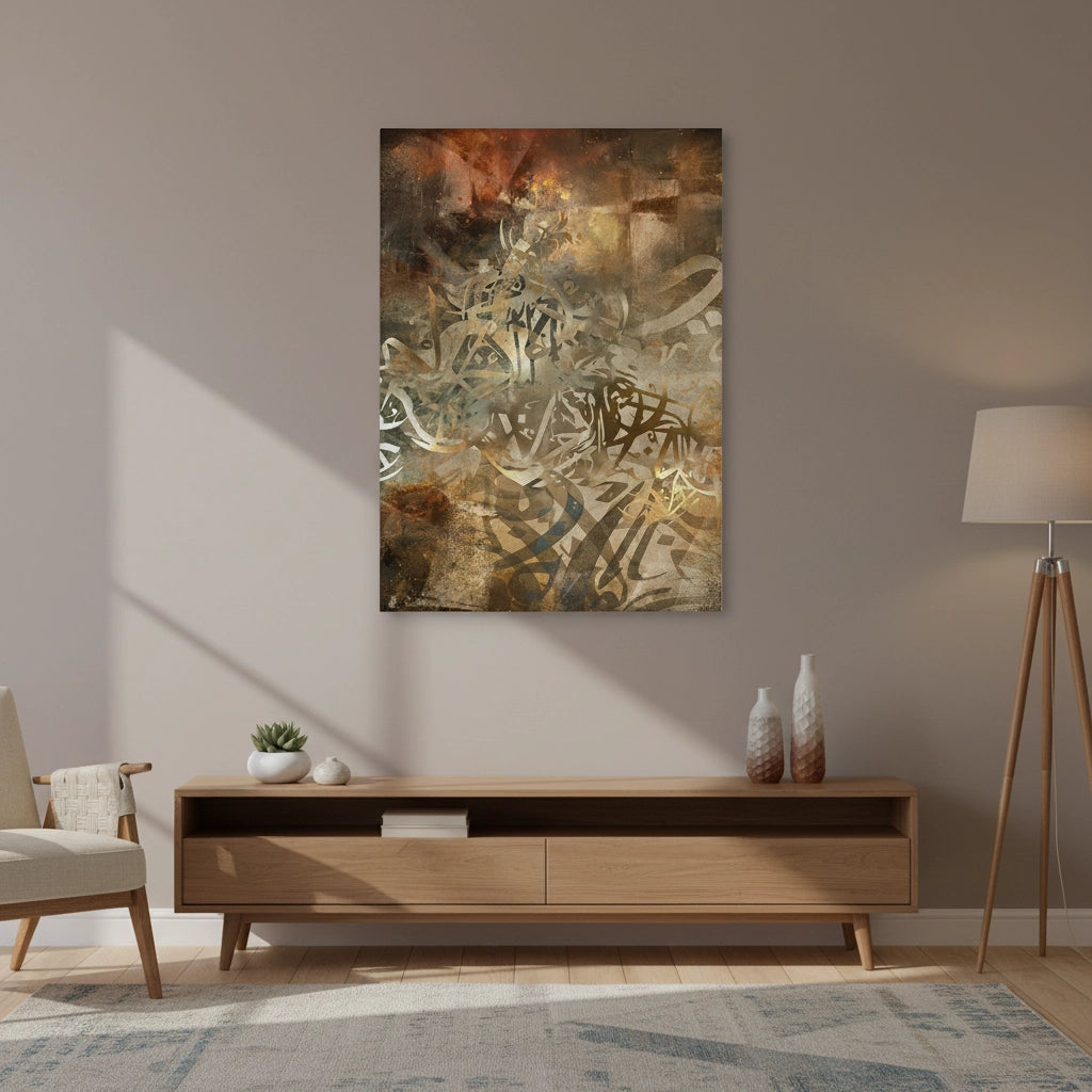 Brushstroke Calligraphy - Canvas