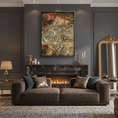 Brushstroke Calligraphy - Canvas