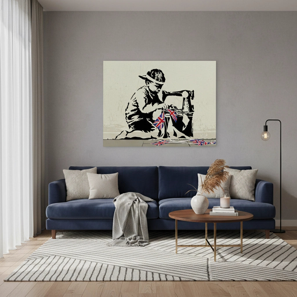 Bunting Boy - Canvas