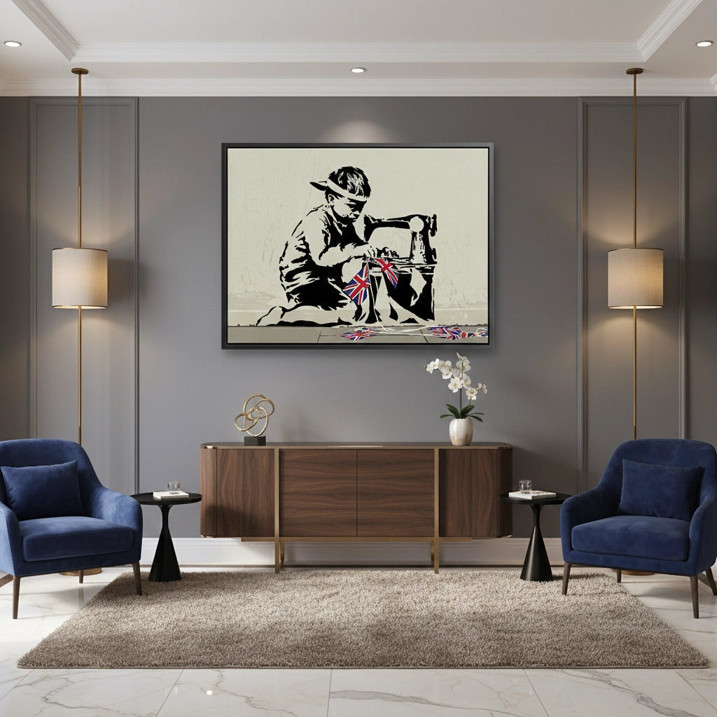 Bunting Boy - Canvas