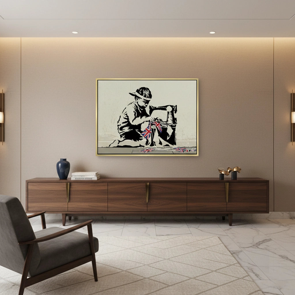 Bunting Boy - Canvas