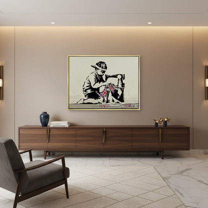 Bunting Boy - Canvas