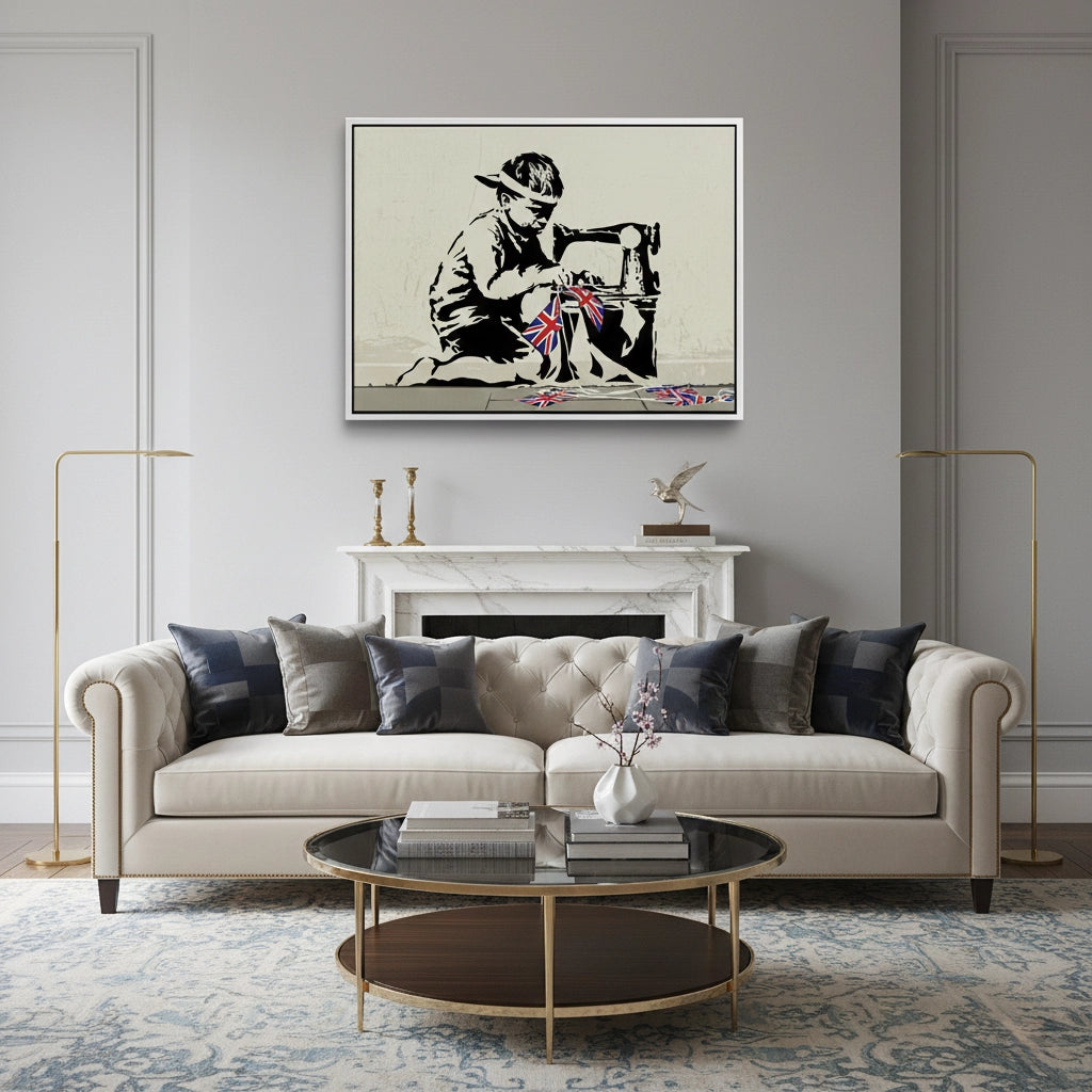 Bunting Boy - Canvas