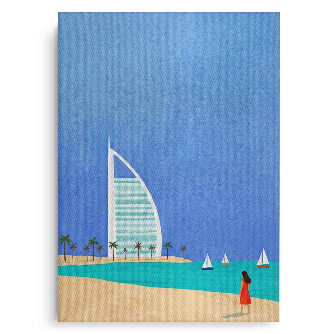 2Burj Al Arab Sailboat - Canvas