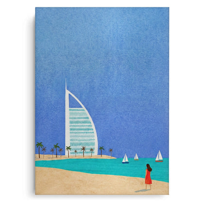 Burj Al Arab Sailboat - Canvas
