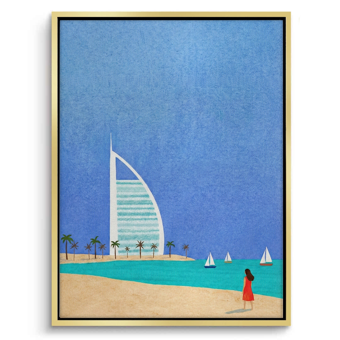 2Burj Al Arab Sailboat - Canvas