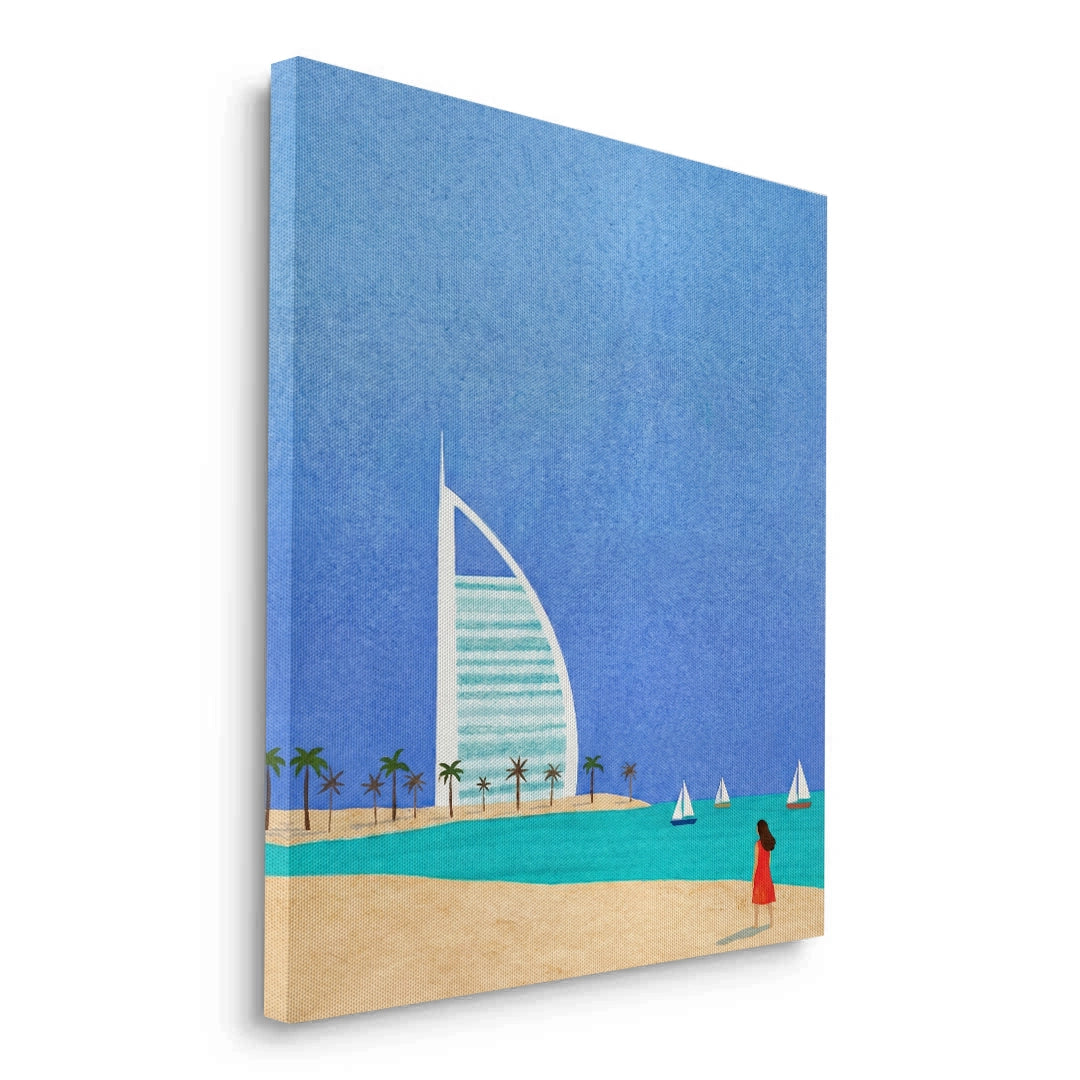 2Burj Al Arab Sailboat - Canvas