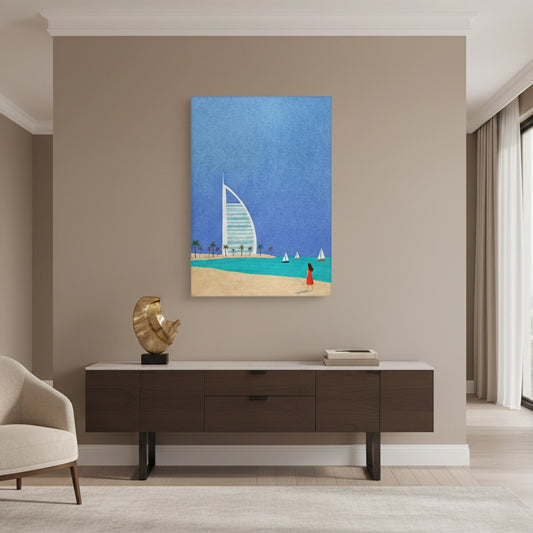 Burj Al Arab Sailboat - Canvas