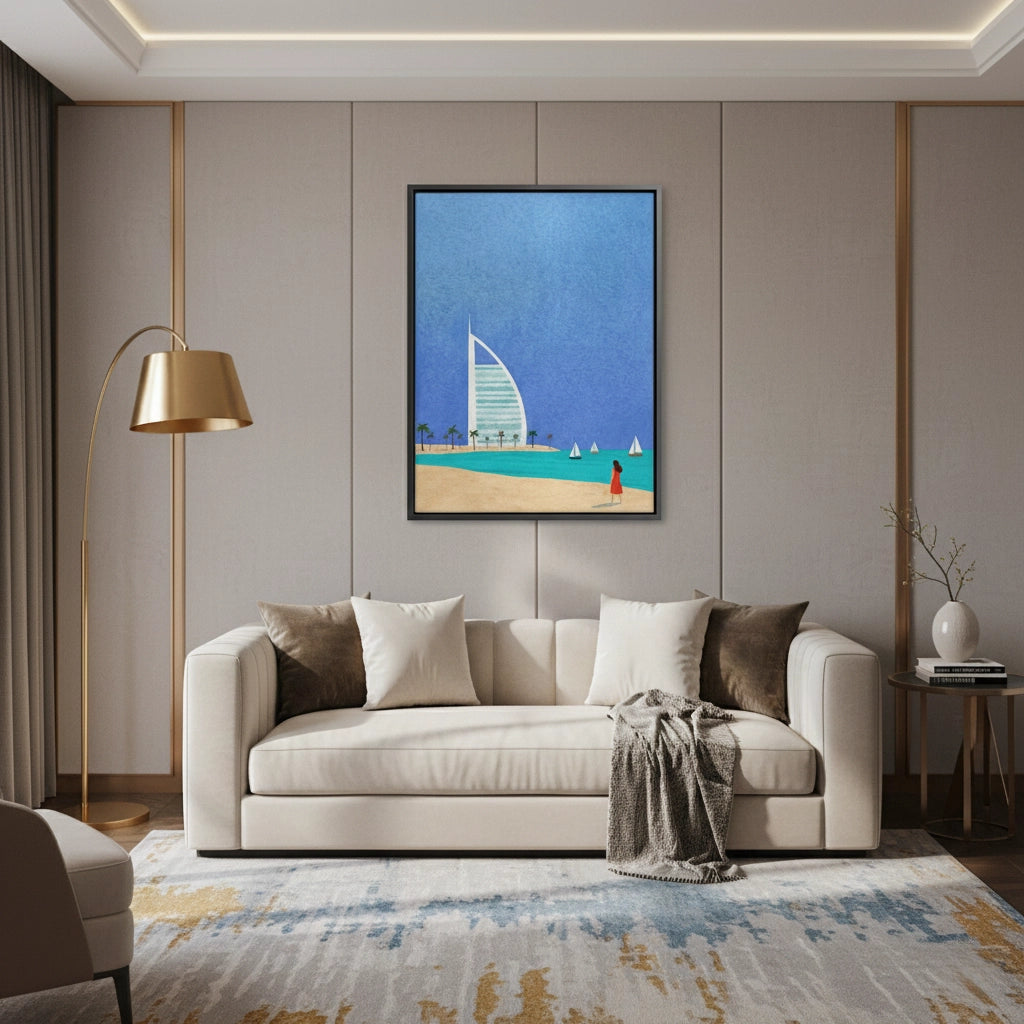 2Burj Al Arab Sailboat - Canvas