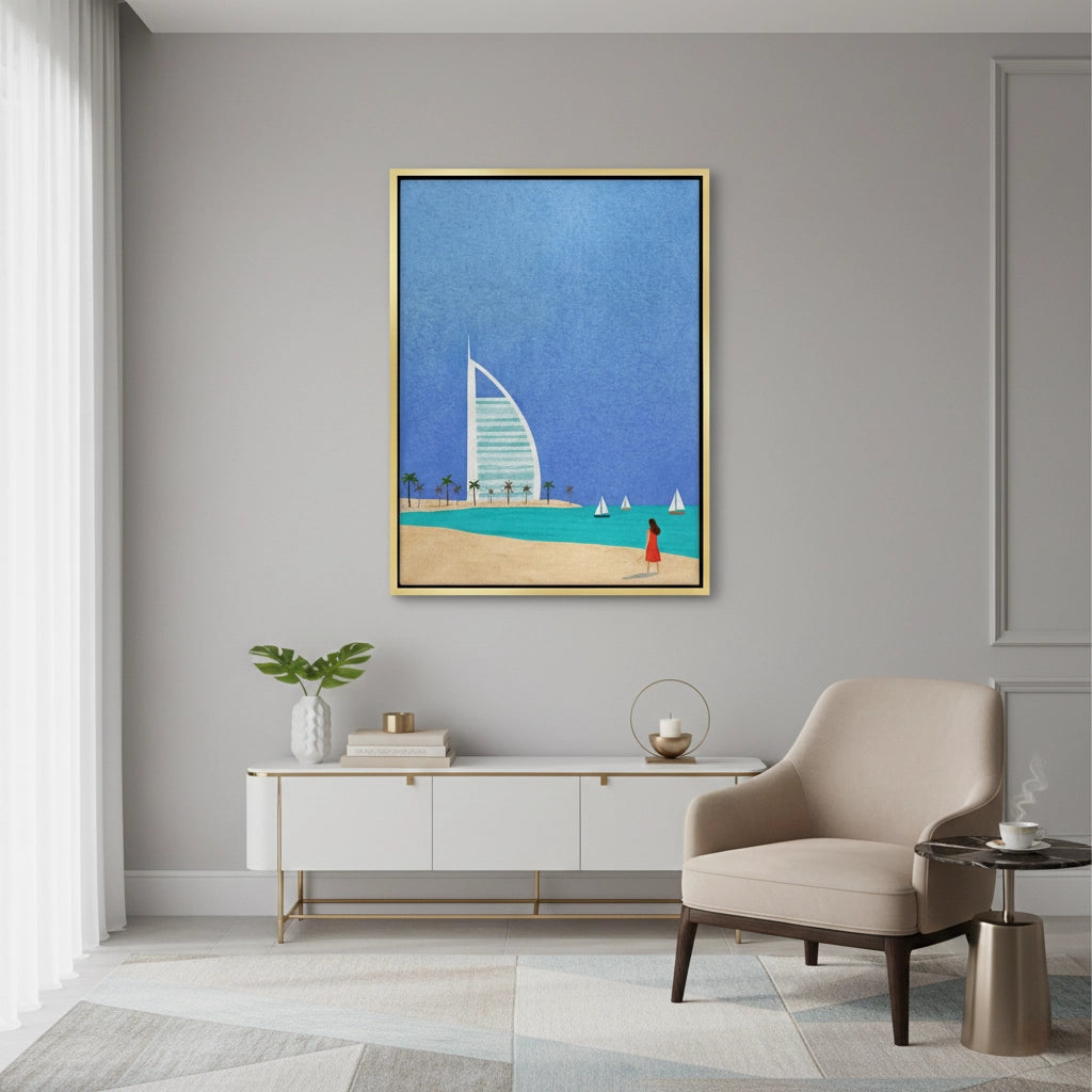 2Burj Al Arab Sailboat - Canvas