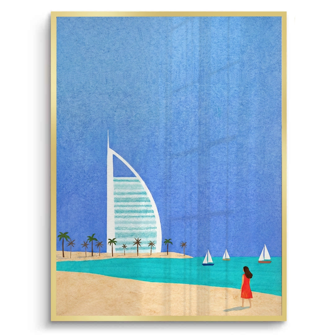 2Burj Al Arab Sailboat - Fine Art