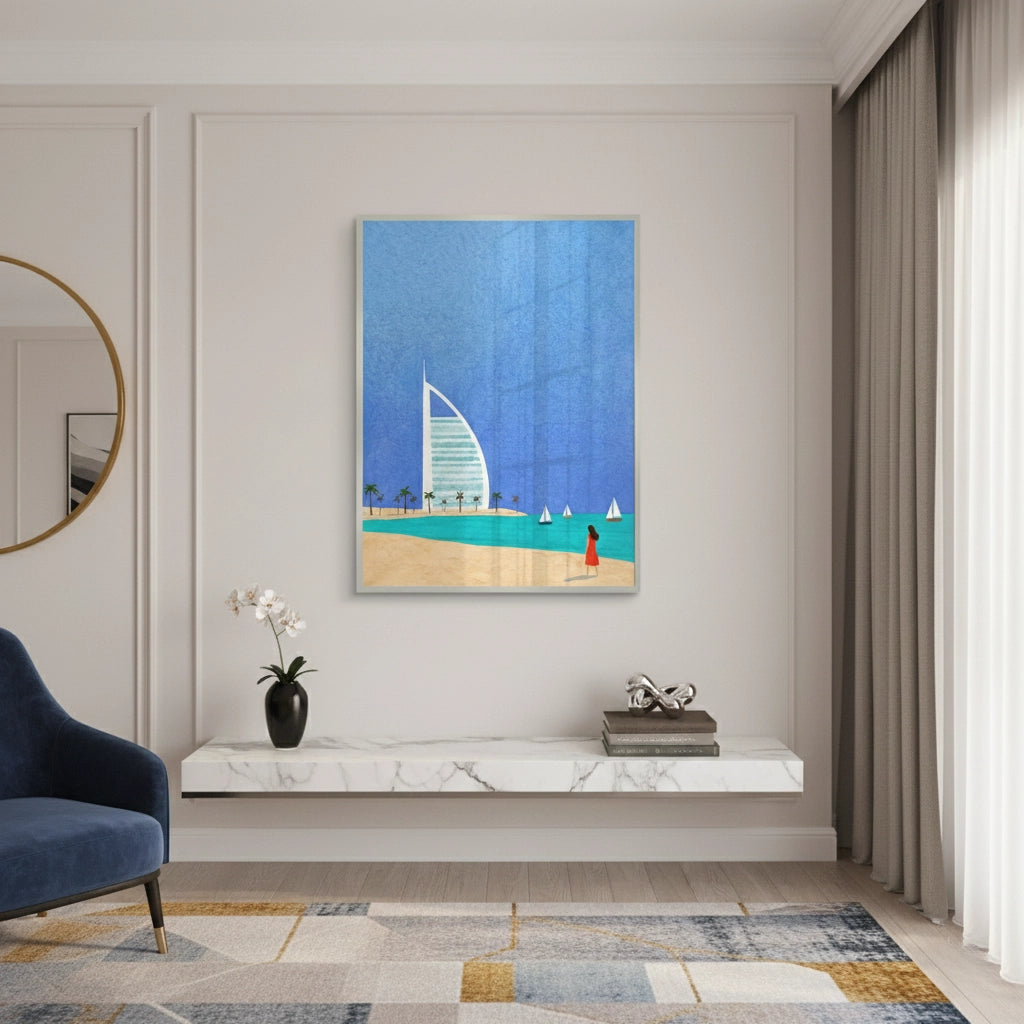 2Burj Al Arab Sailboat - Fine Art