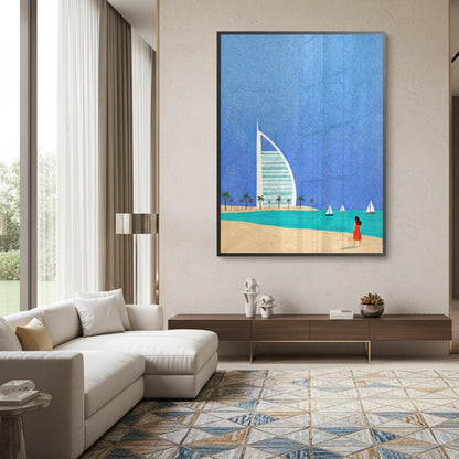 Burj Al Arab Sailboat - Fine Art