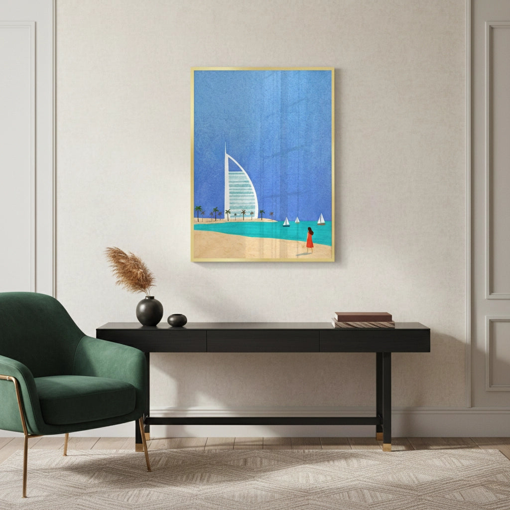 2Burj Al Arab Sailboat - Fine Art
