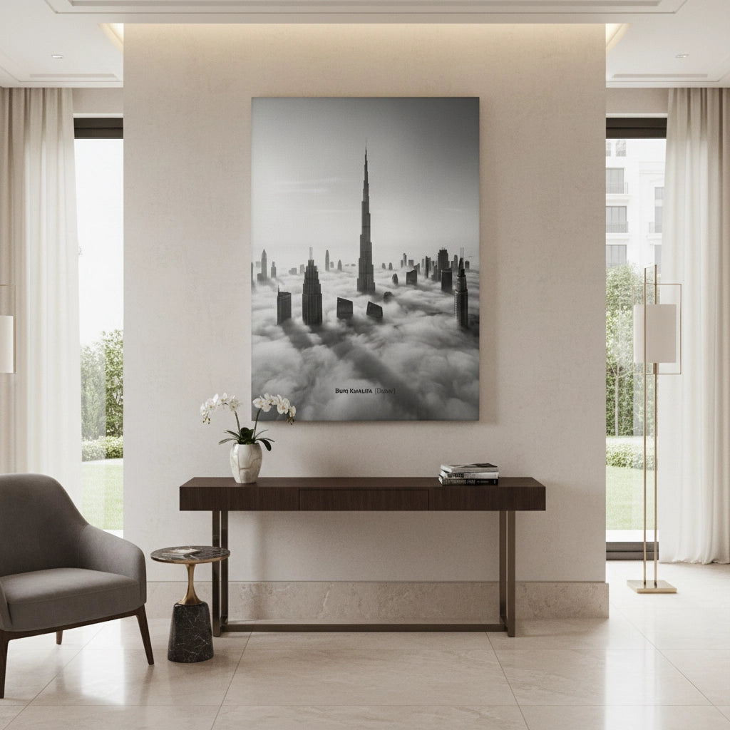 2Burj Khalifa Above the Clouds - Canvas