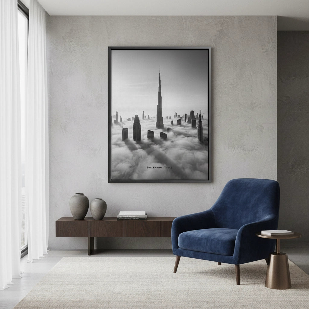 2Burj Khalifa Above the Clouds - Canvas