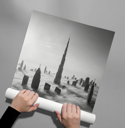 Burj Khalifa Above the Clouds - Poster