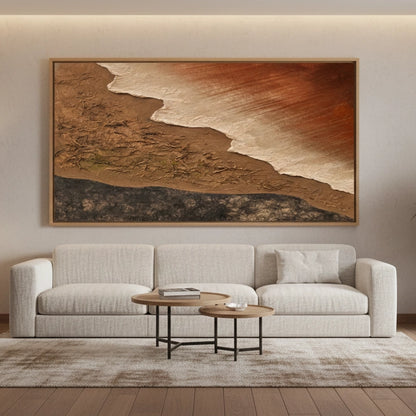 Burnt Orange Seascape Painting #TBOS330