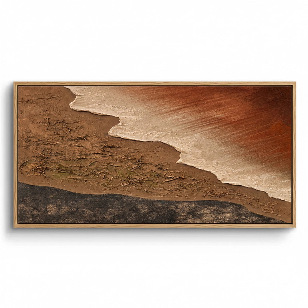 2Burnt Orange Seascape Painting #TBOS330