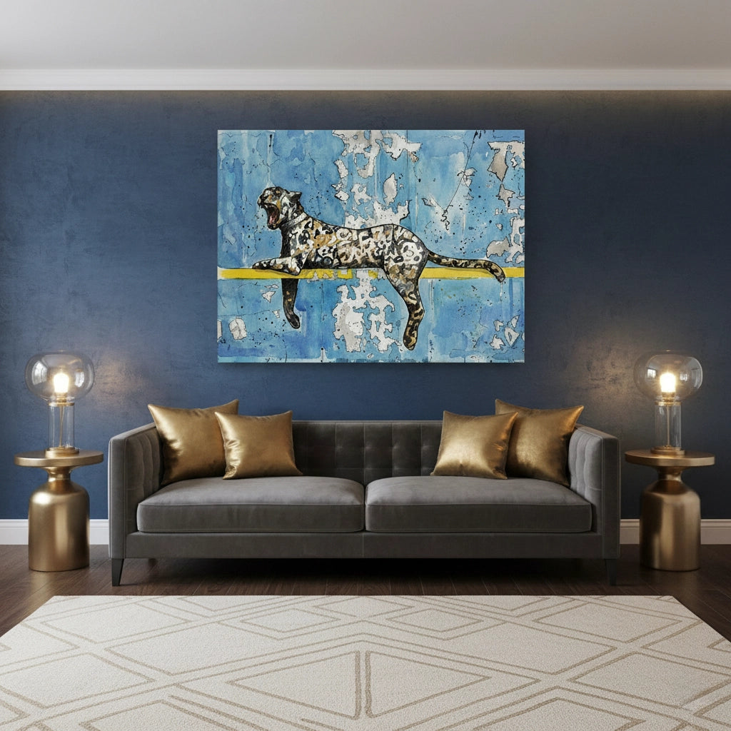 Calligraphy Leopard - Canvas