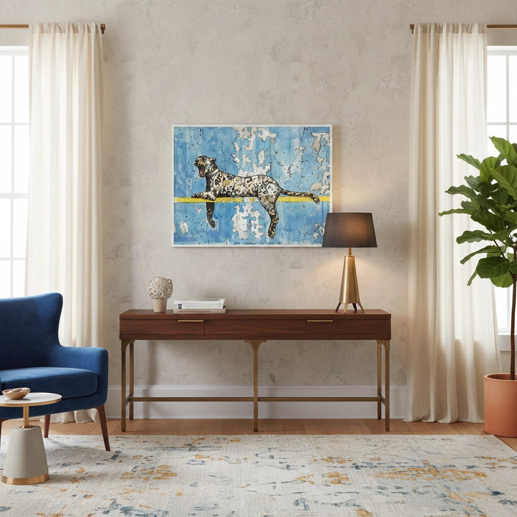 2Calligraphy Leopard - Fine Art