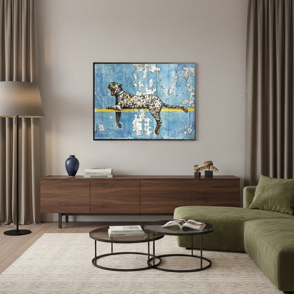 2Calligraphy Leopard - Fine Art