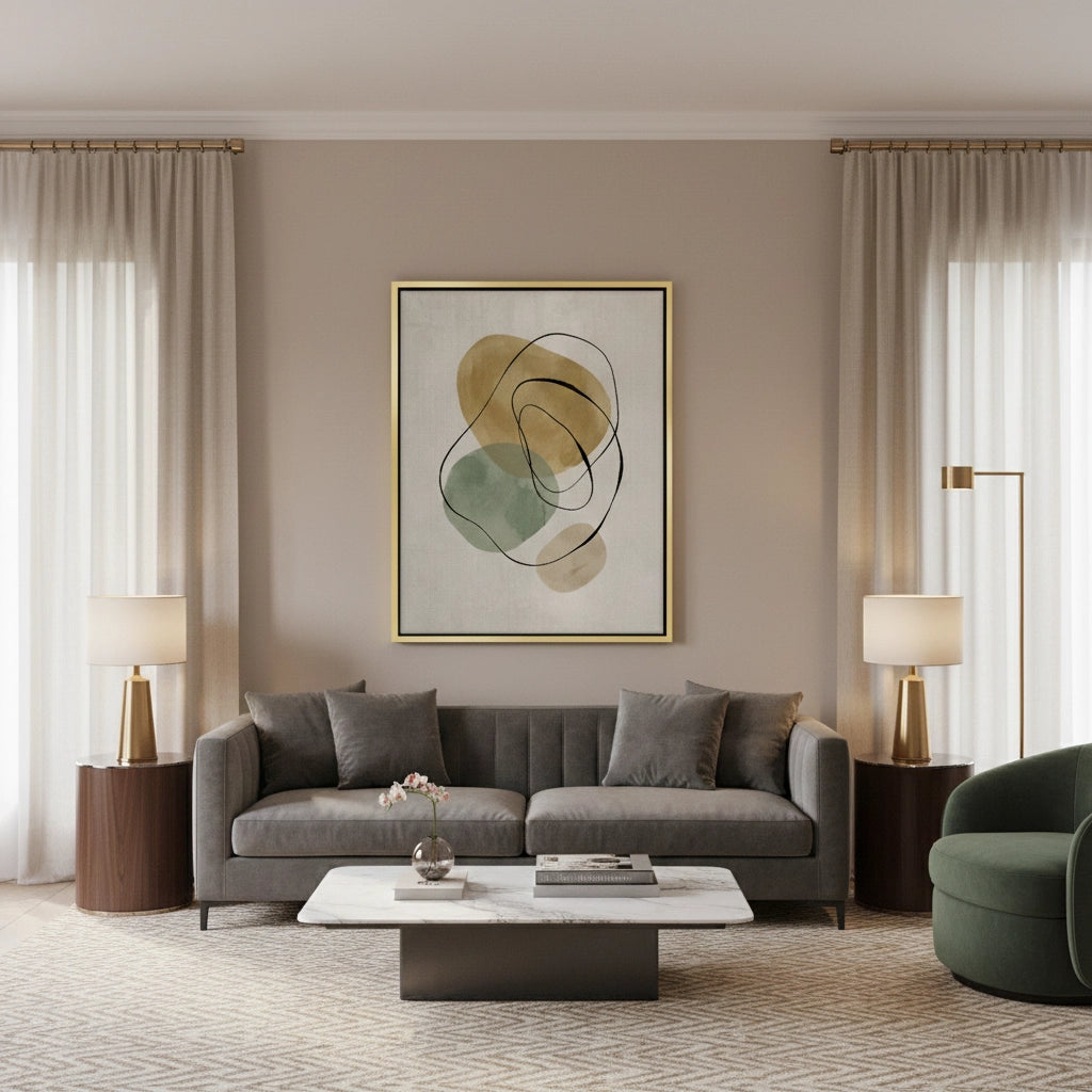 2Calming Neutral Abstract - Canvas