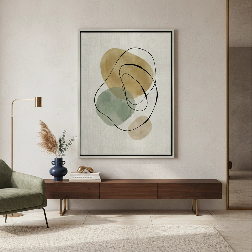 2Calming Neutral Abstract - Canvas