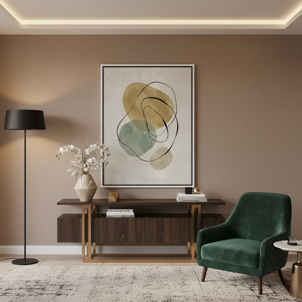 2Calming Neutral Abstract - Canvas