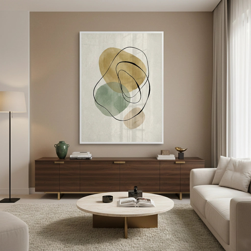 2Calming Neutral Abstract - Fine Art