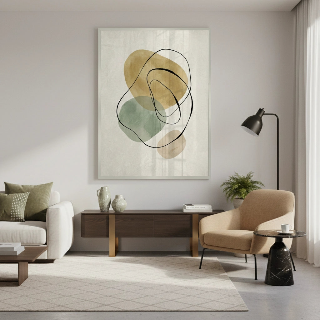 2Calming Neutral Abstract - Fine Art