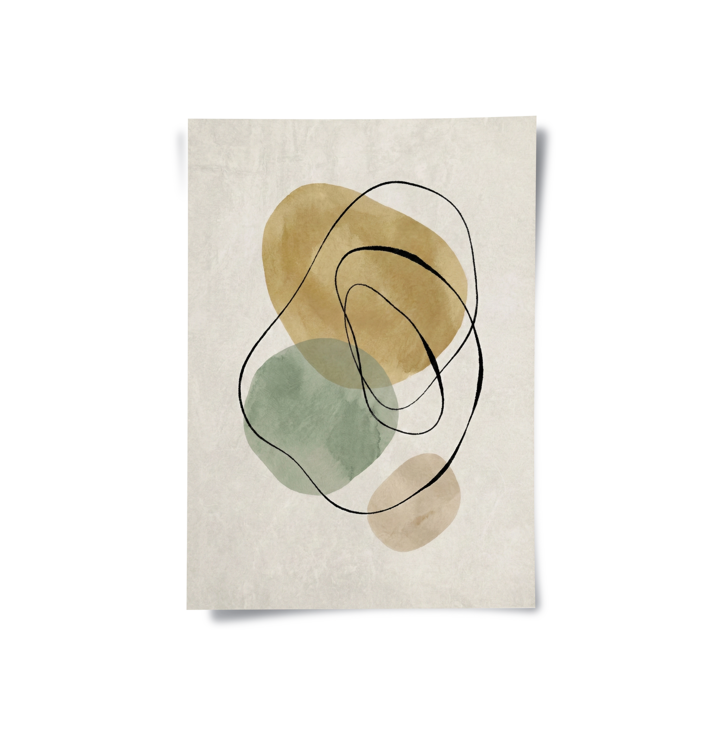 2Calming Neutral Abstract - Poster