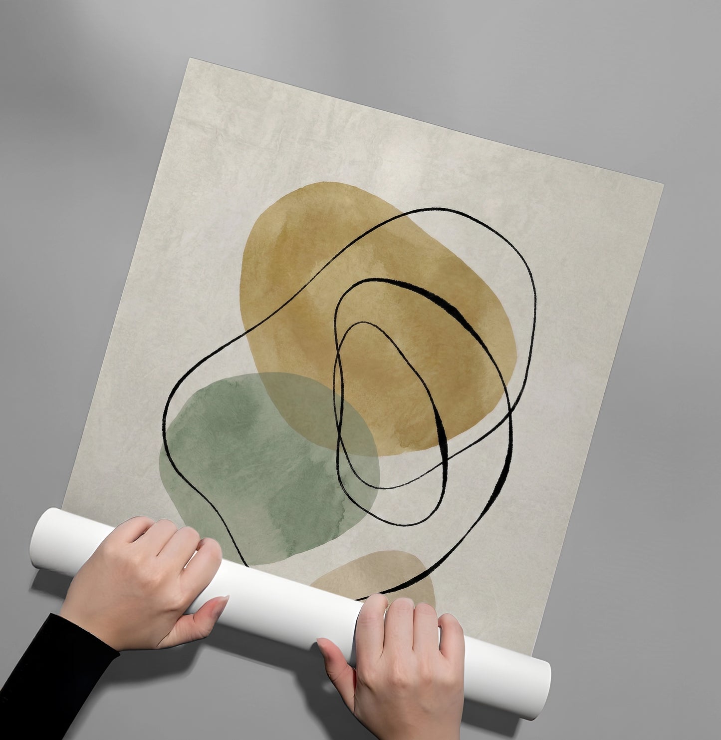 2Calming Neutral Abstract - Poster