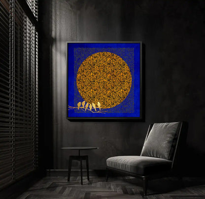 Moon and Flock - Canvas