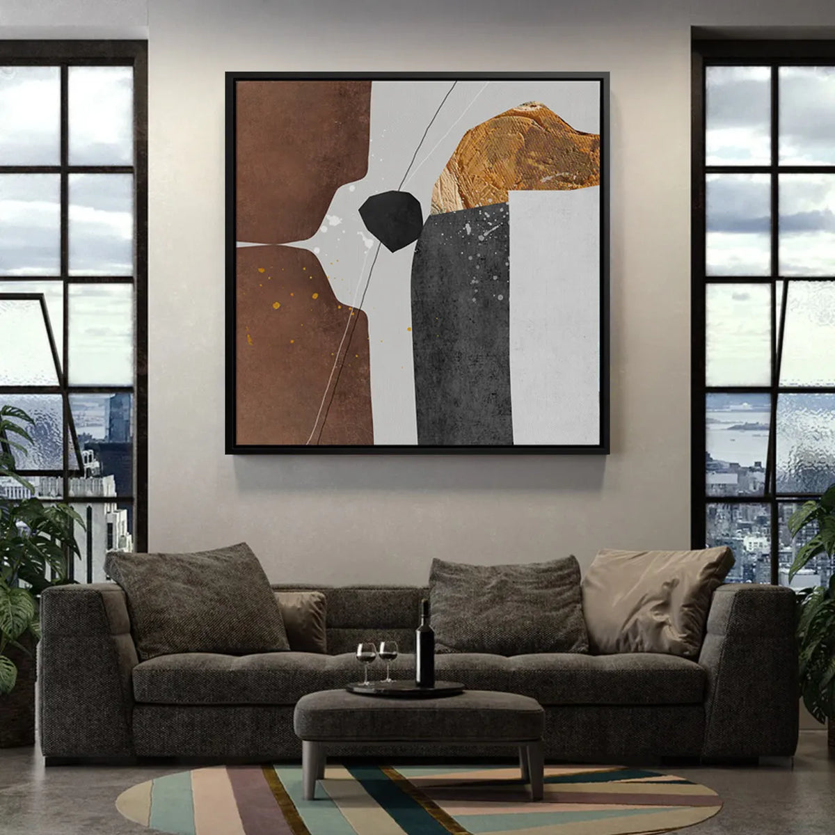 Earthline - Canvas - Jasmineart.ae