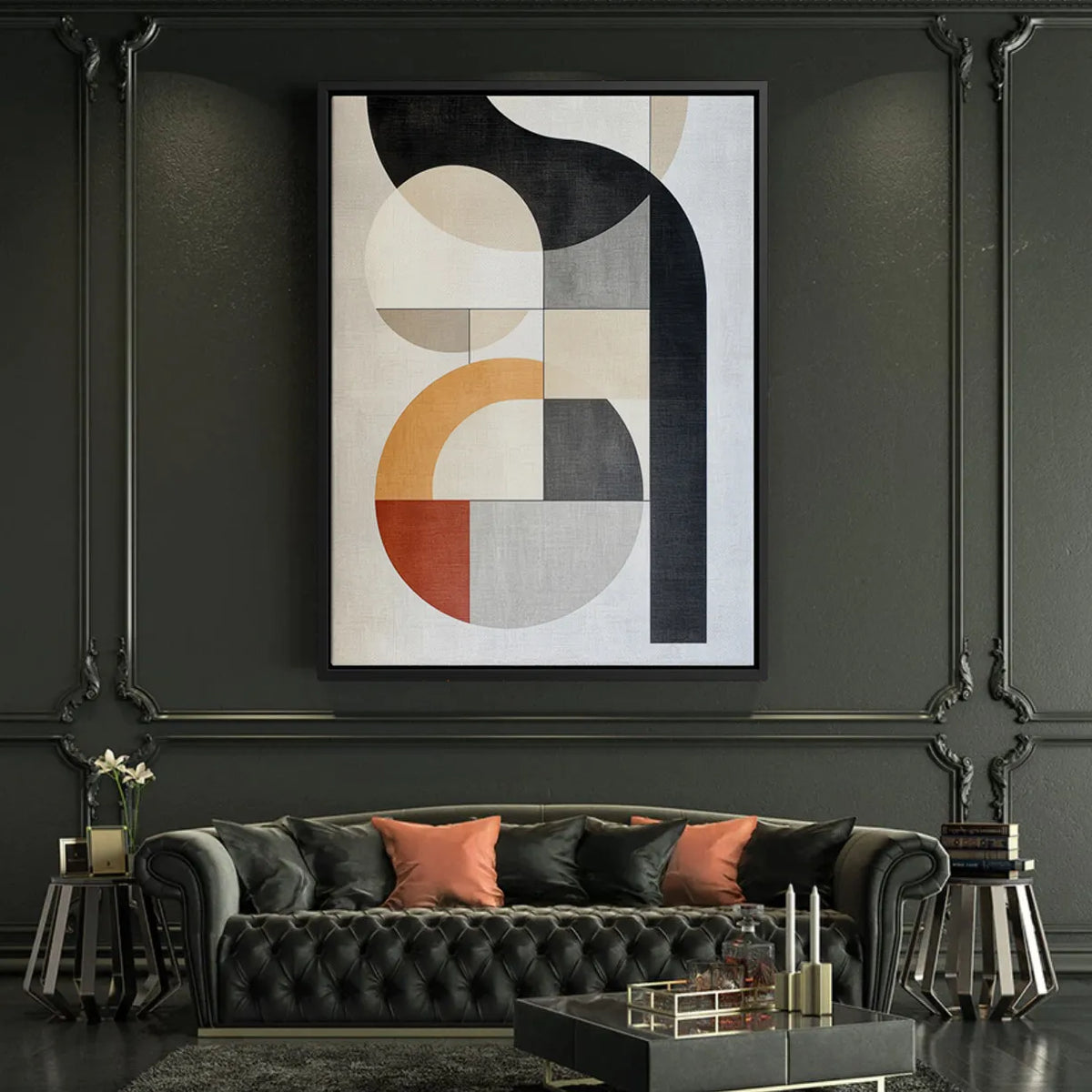 Structured Harmony - canvas - Jasmineart.ae