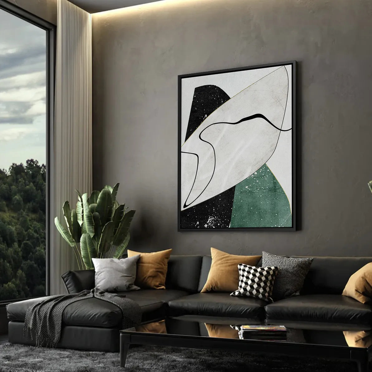 Veiled Geometry - Canvas - Jasmineart.ae